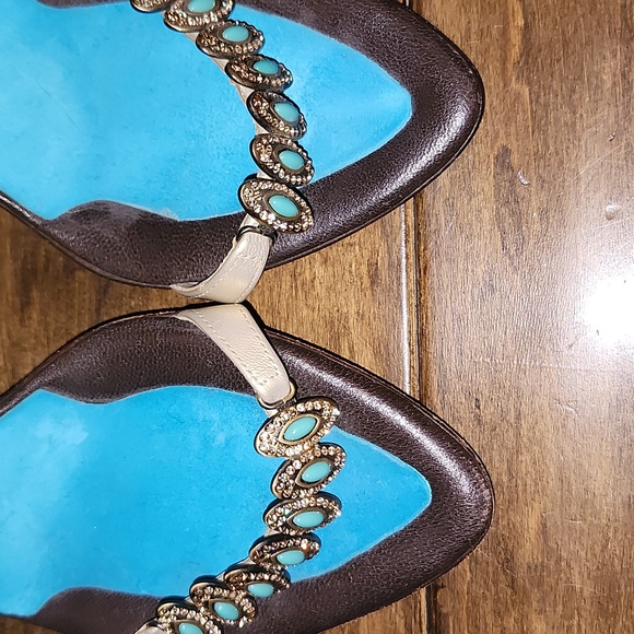 Baldinini embellished jeweled ankle strap heels sandals size 39 - Picture 3 of 12